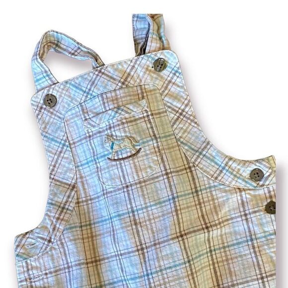 Vintage Janie & Jack Leyette Tartan Plaid Overalls - Picture 3 of 5